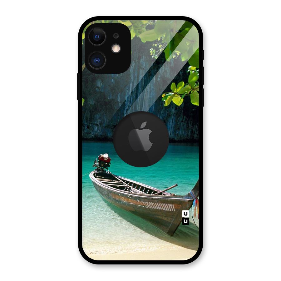 Lets Cross Over Glass Back Case for iPhone 11 Logo Cut