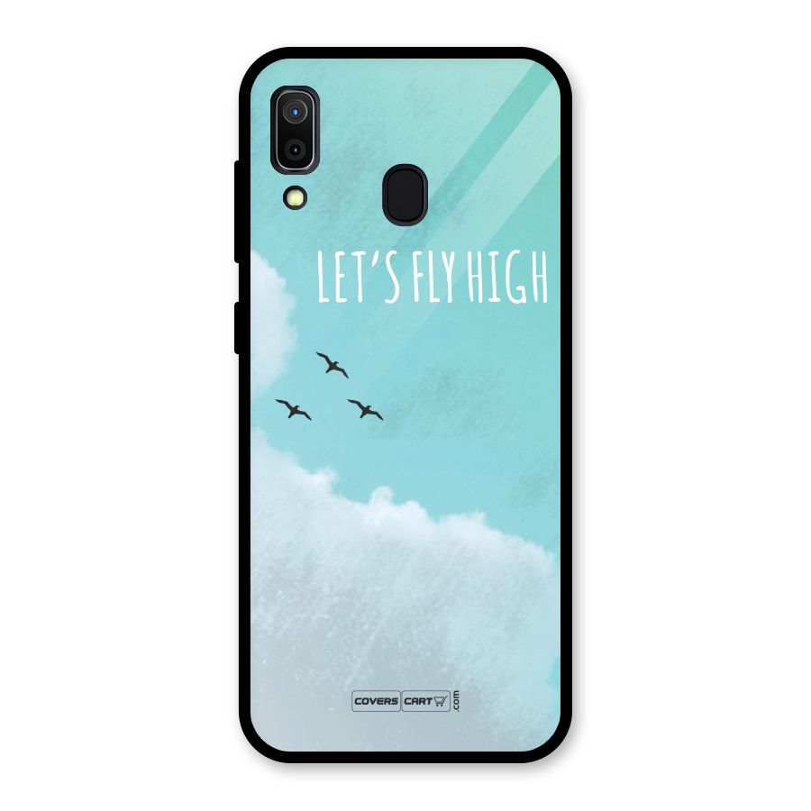 Lets Fly High Glass Back Case for Galaxy A30