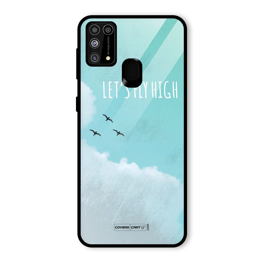 Lets Fly High Glass Back Case for Galaxy F41
