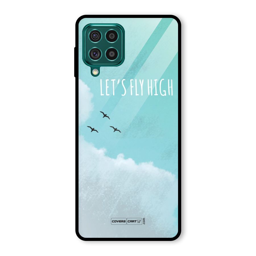 Lets Fly High Glass Back Case for Galaxy F62