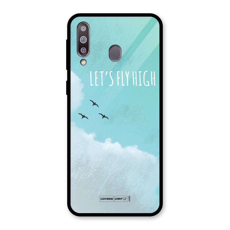 Lets Fly High Glass Back Case for Galaxy M30
