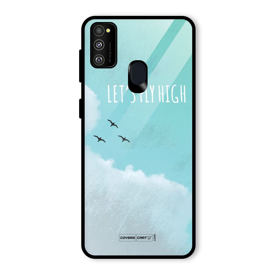 Lets Fly High Glass Back Case for Galaxy M30s
