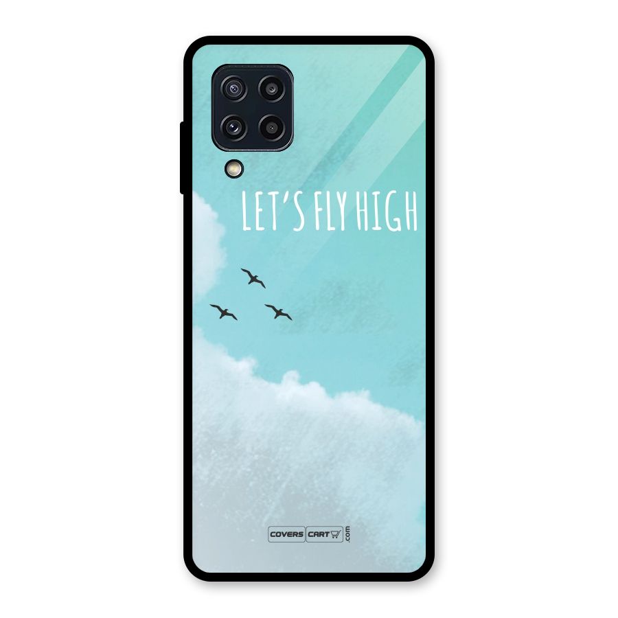 Lets Fly High Glass Back Case for Galaxy M32