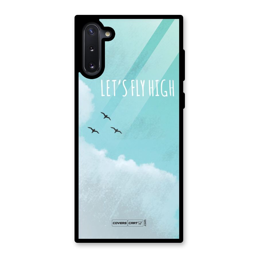 Lets Fly High Glass Back Case for Galaxy Note 10