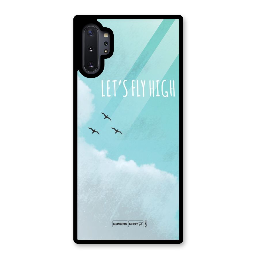 Lets Fly High Glass Back Case for Galaxy Note 10 Plus