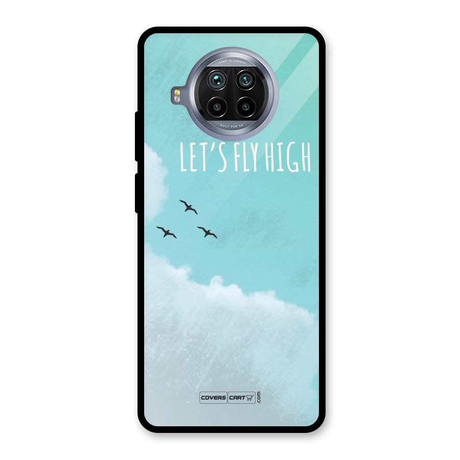 Lets Fly High Glass Back Case for Mi 10i