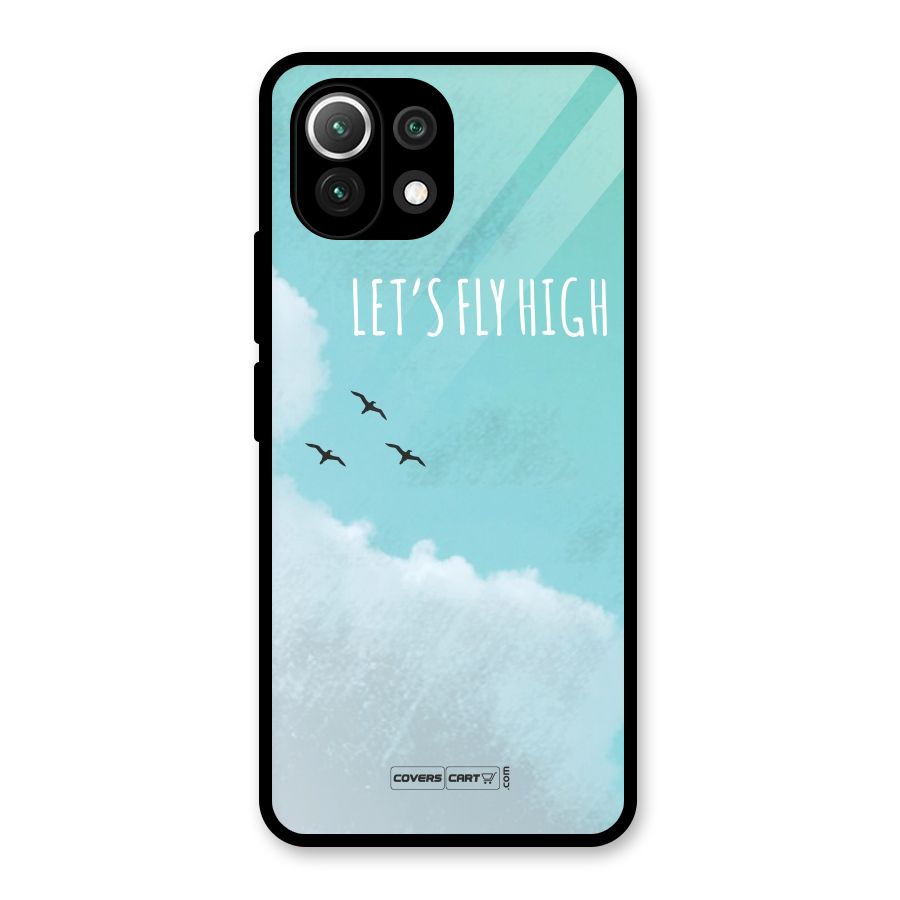 Lets Fly High Glass Back Case for Mi 11 Lite