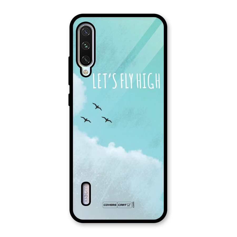 Lets Fly High Glass Back Case for Mi A3
