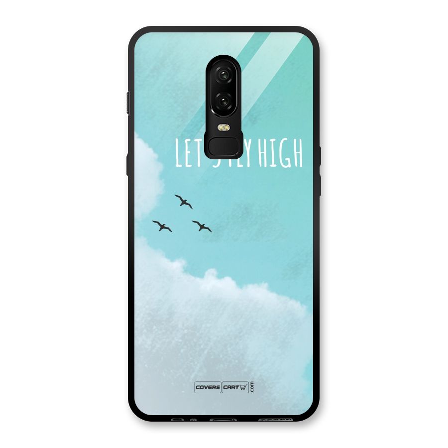 Lets Fly High Glass Back Case for OnePlus 6