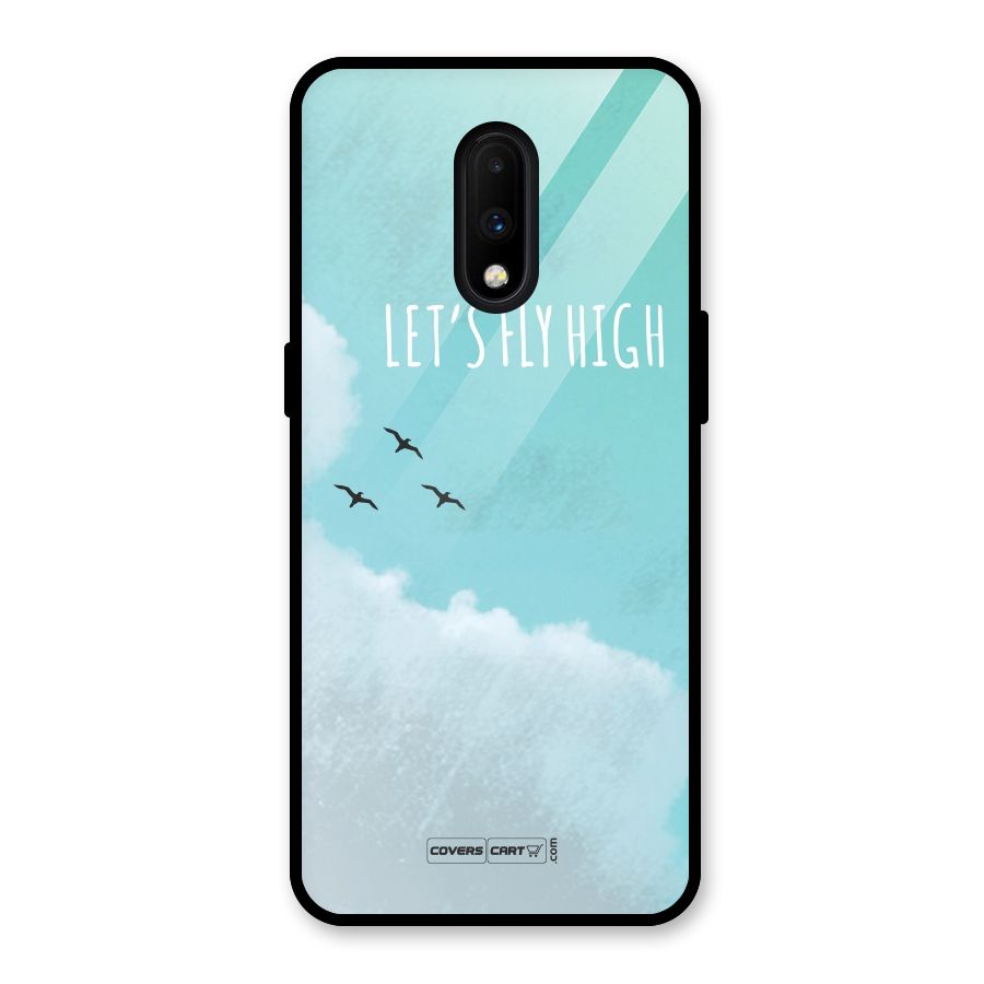 Lets Fly High Glass Back Case for OnePlus 7
