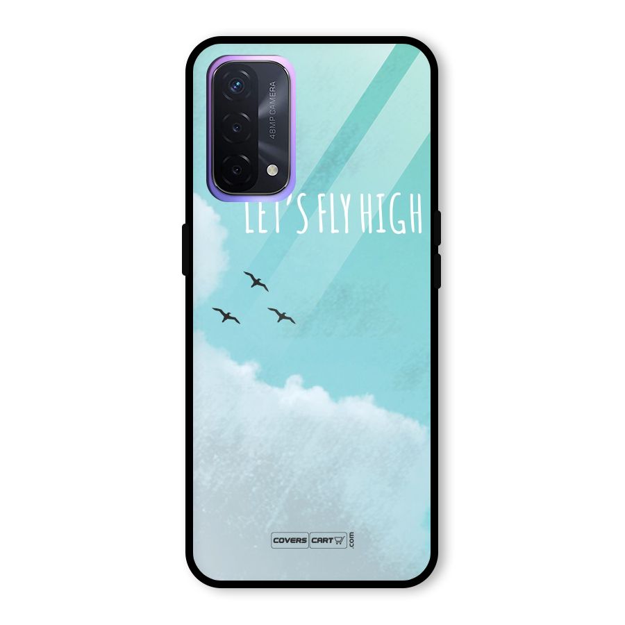 Lets Fly High Glass Back Case for Oppo A74 5G