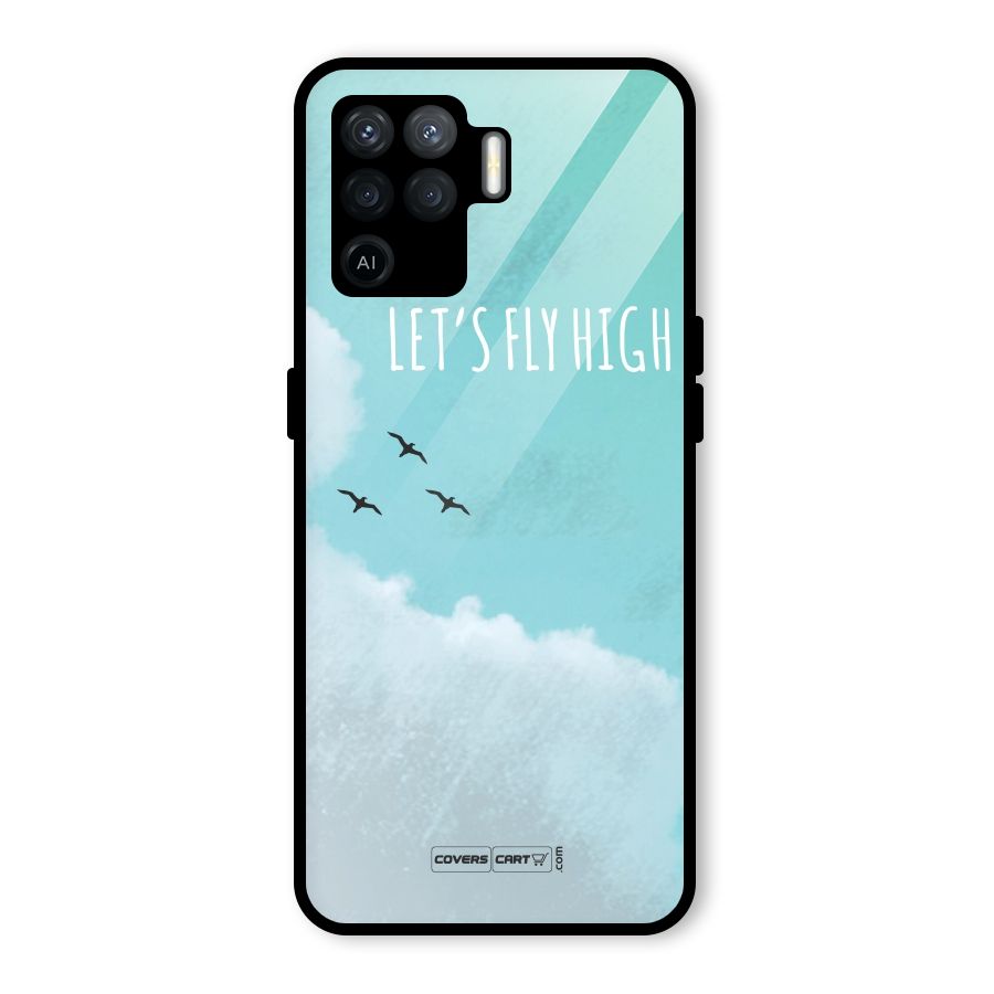 Lets Fly High Glass Back Case for Oppo F19 Pro