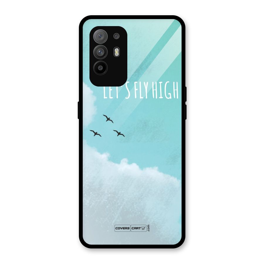 Lets Fly High Glass Back Case for Oppo F19 Pro Plus 5G