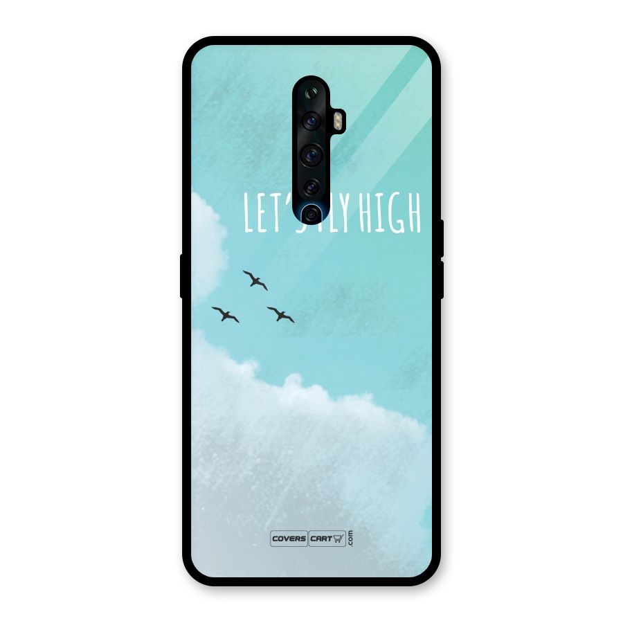 Lets Fly High Glass Back Case for Oppo Reno2 F