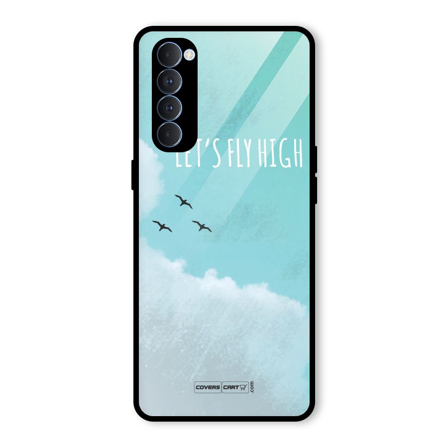 Lets Fly High Glass Back Case for Oppo Reno4 Pro
