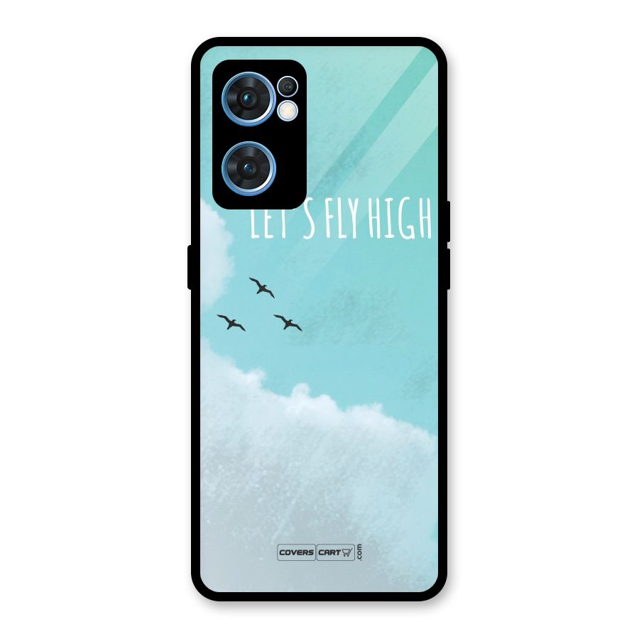 Lets Fly High Glass Back Case for Oppo Reno7 5G
