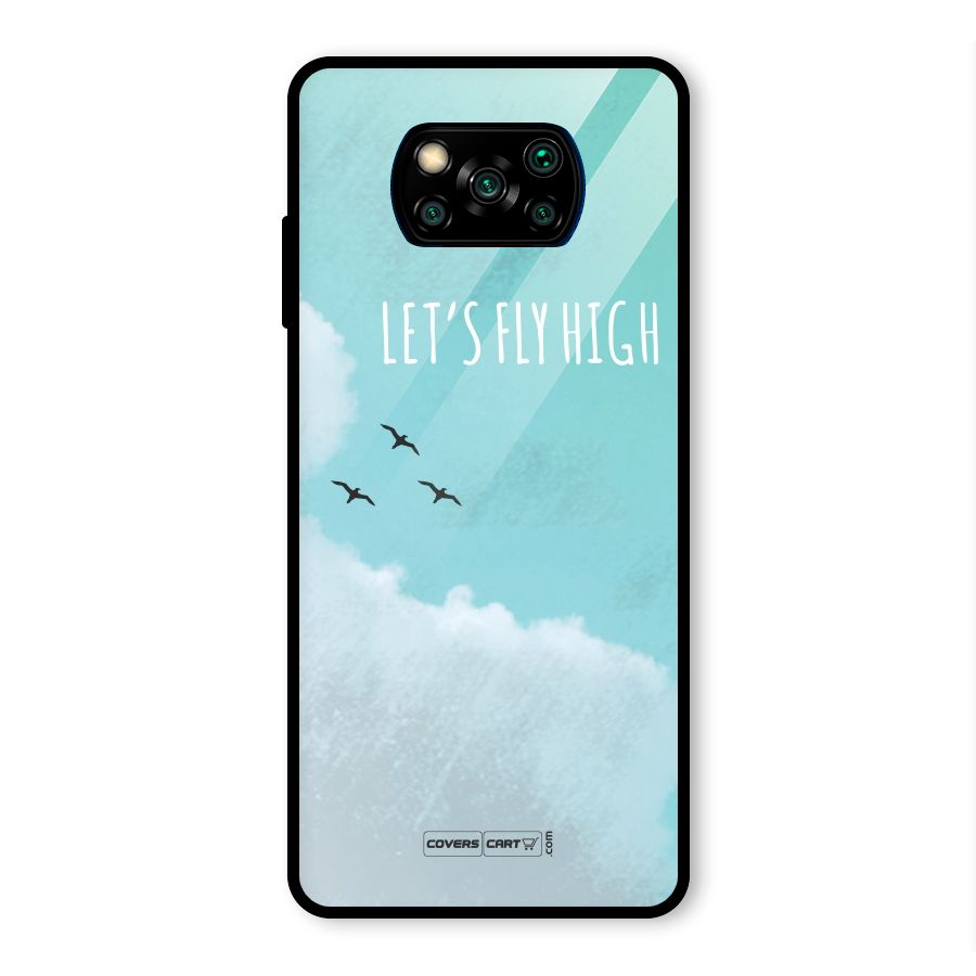 Lets Fly High Glass Back Case for Poco X3 Pro