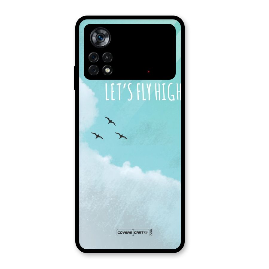 Lets Fly High Glass Back Case for Poco X4 Pro 5G