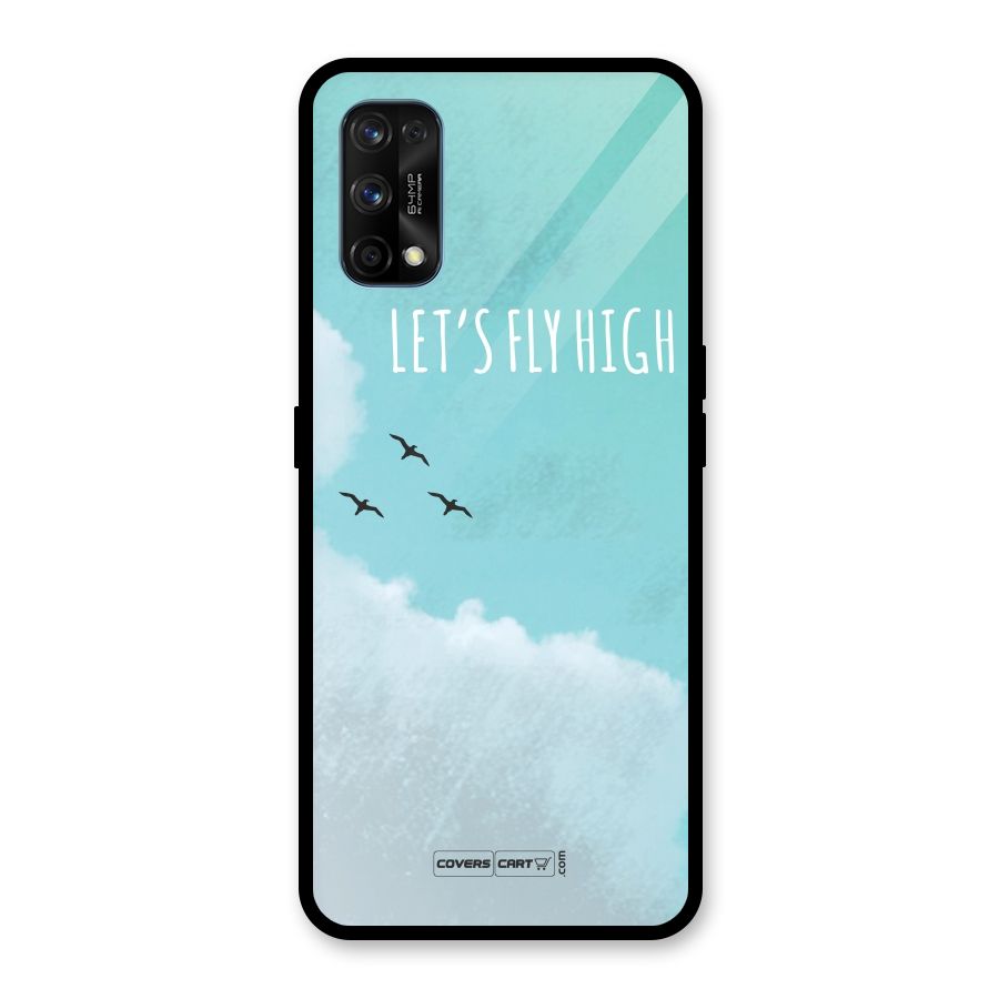 Lets Fly High Glass Back Case for Realme 7 Pro