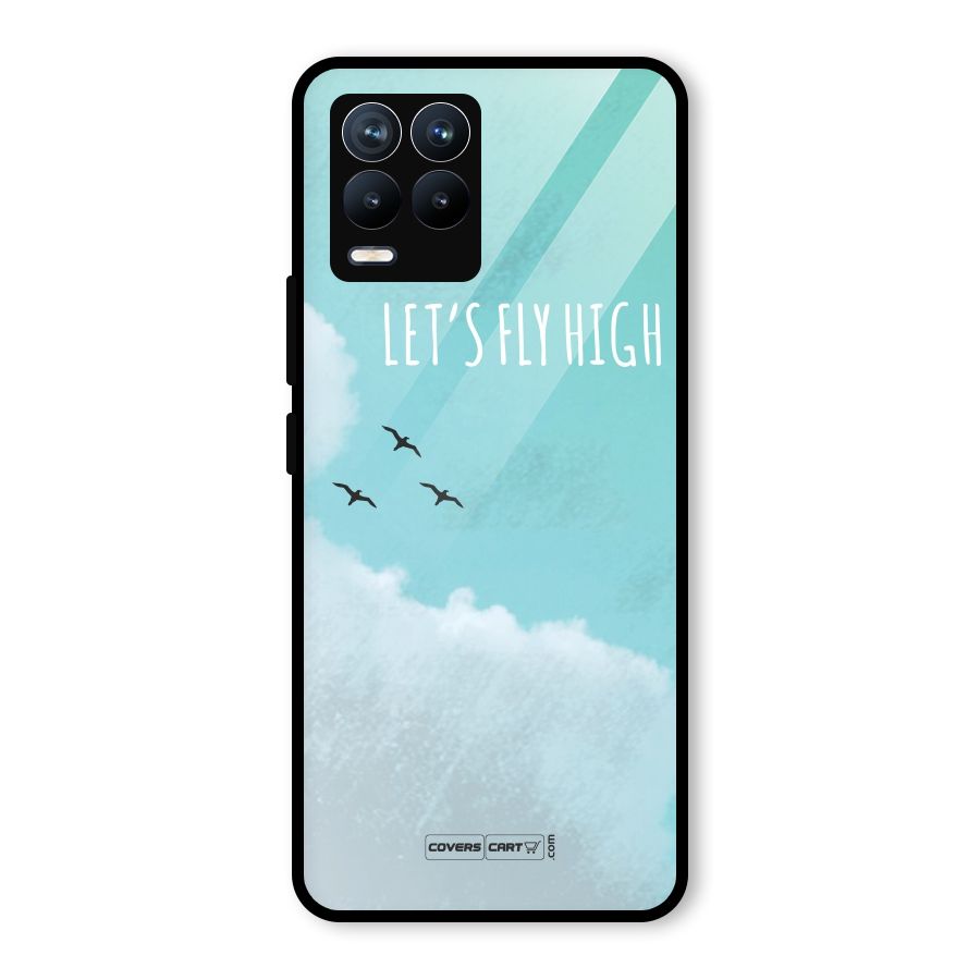 Lets Fly High Glass Back Case for Realme 8 Pro