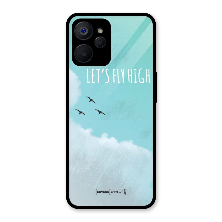 Lets Fly High Glass Back Case for Realme 9i 5G