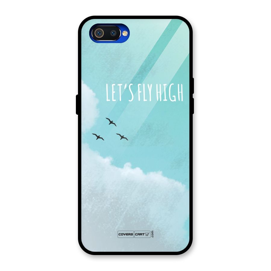 Lets Fly High Glass Back Case for Realme C2
