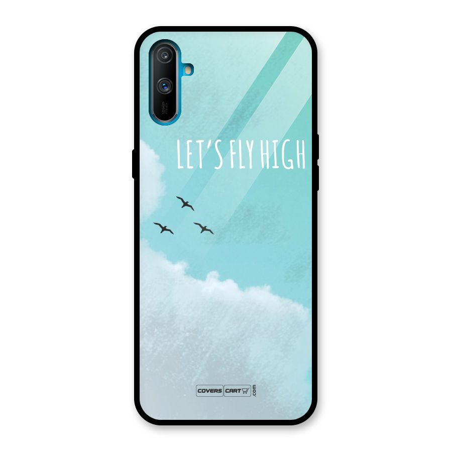 Lets Fly High Glass Back Case for Realme C3