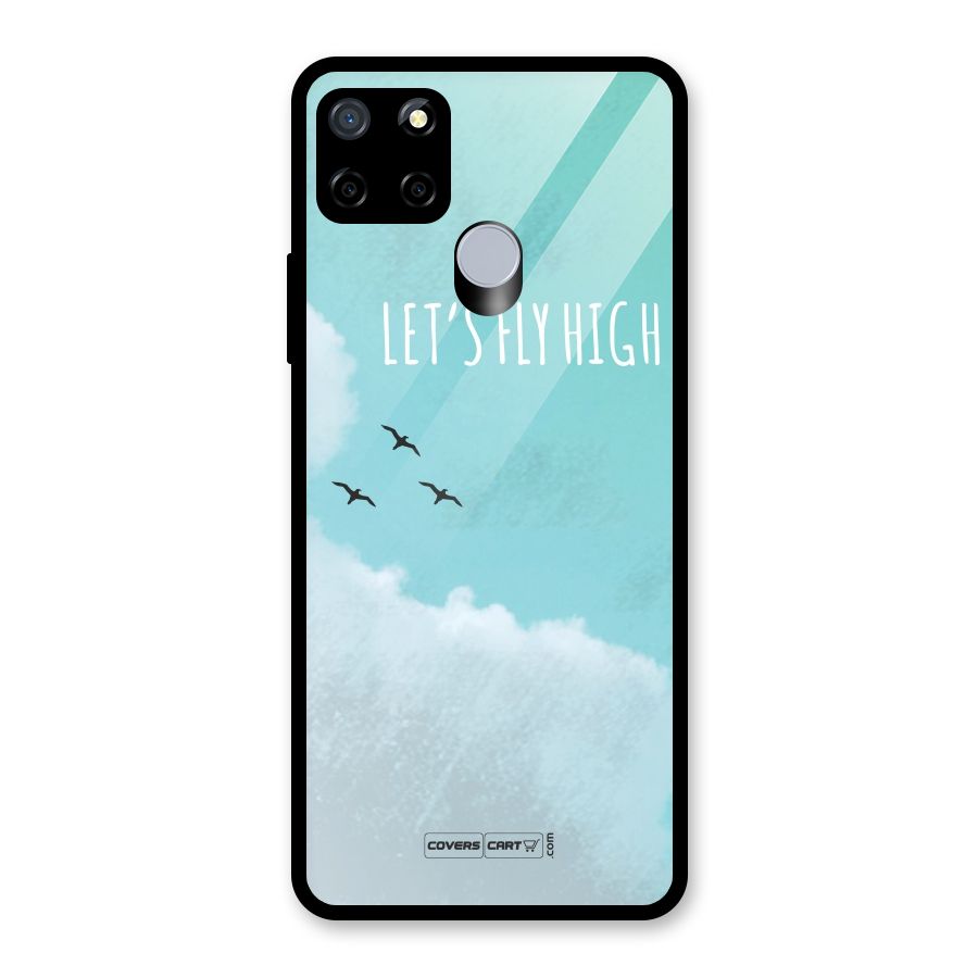 Lets Fly High Glass Back Case for Realme Narzo 20