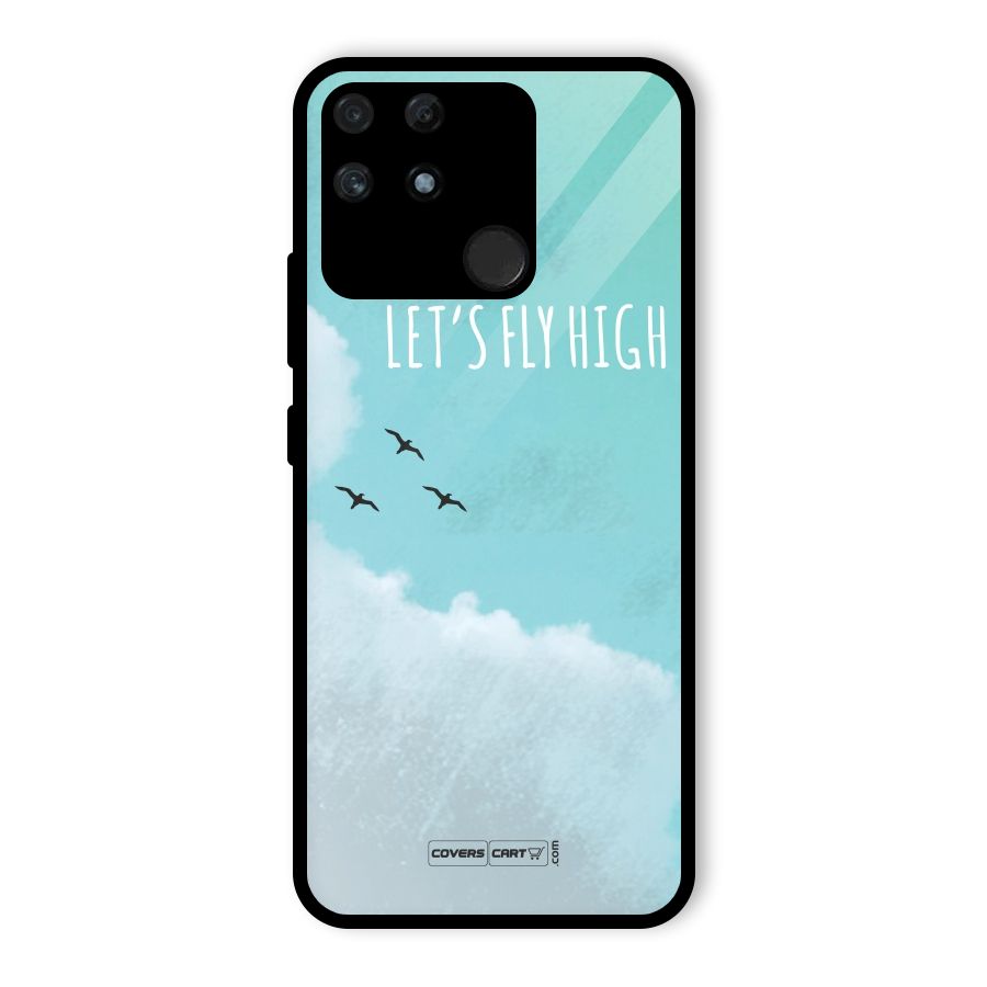 Lets Fly High Glass Back Case for Realme Narzo 50A