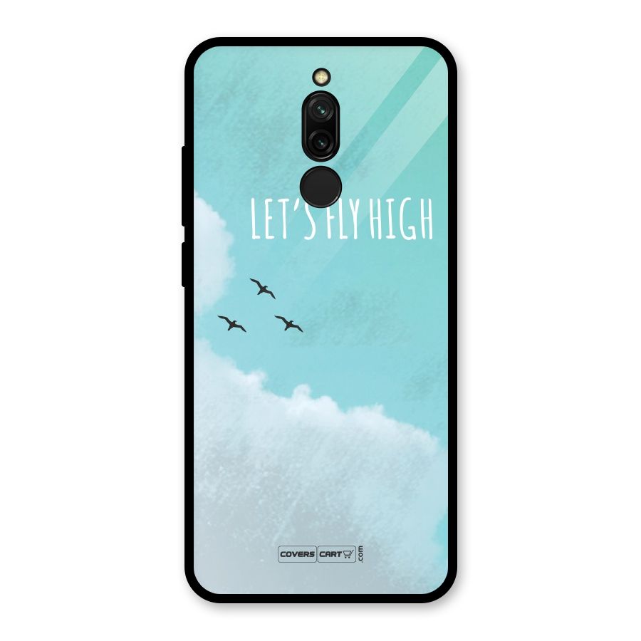 Lets Fly High Glass Back Case for Redmi 8