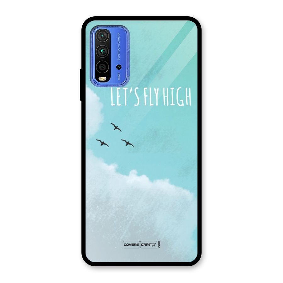 Lets Fly High Glass Back Case for Redmi 9 Power