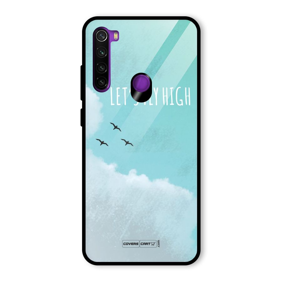 Lets Fly High Glass Back Case for Redmi Note 8