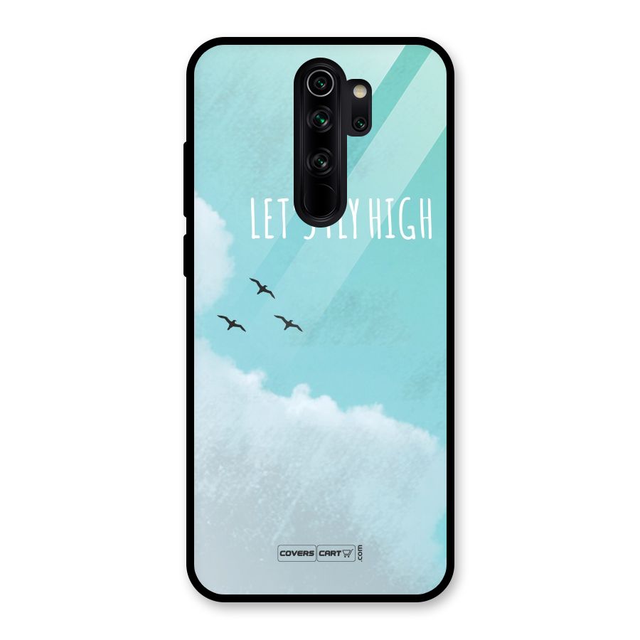 Lets Fly High Glass Back Case for Redmi Note 8 Pro