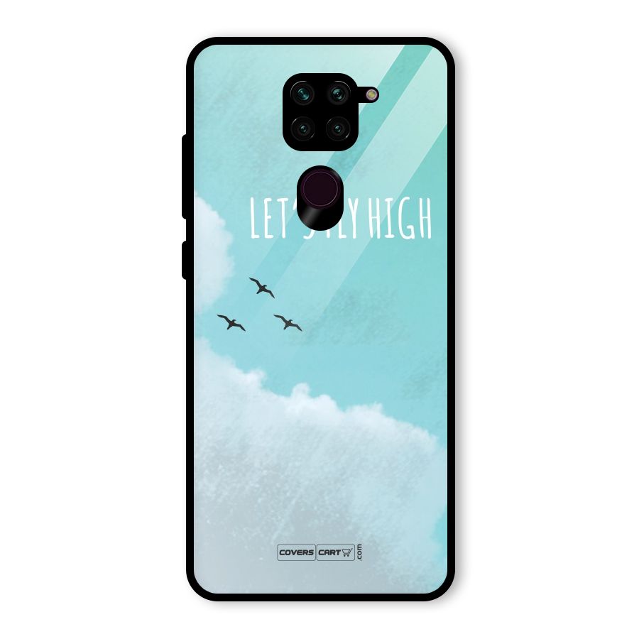 Lets Fly High Glass Back Case for Redmi Note 9