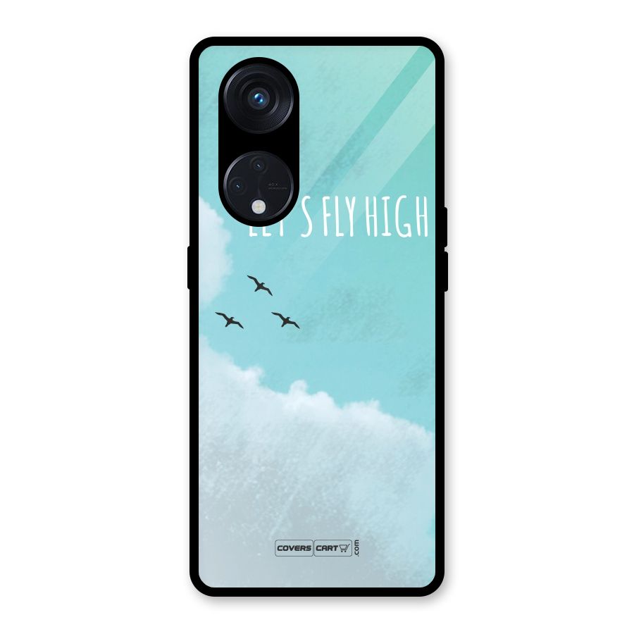 Lets Fly High Glass Back Case for Reno8 T 5G
