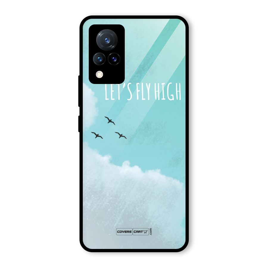 Lets Fly High Glass Back Case for Vivo V21 5G