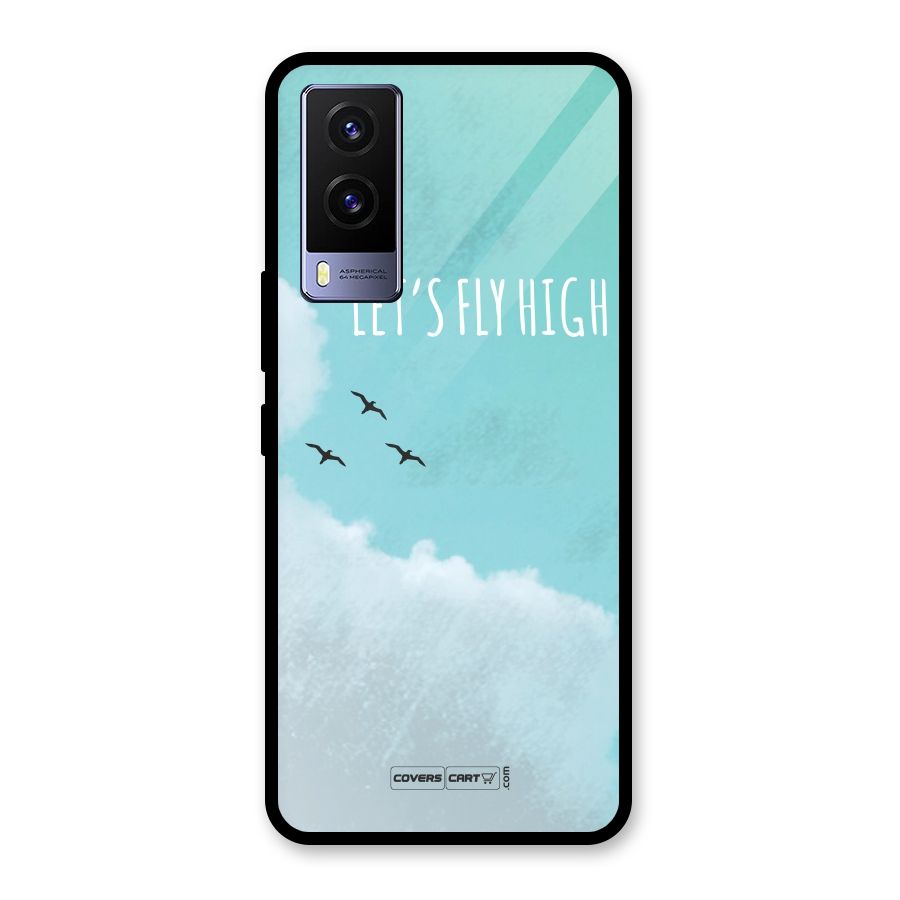 Lets Fly High Glass Back Case for Vivo V21e 5G