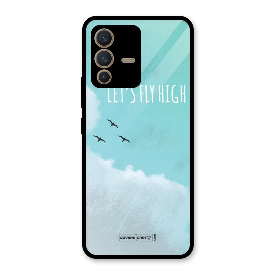 Lets Fly High Glass Back Case for Vivo V23 5G