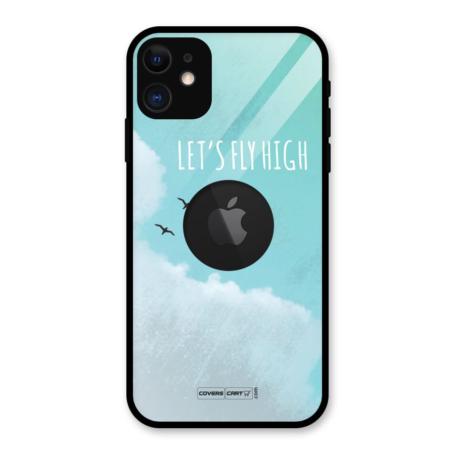 Lets Fly High Glass Back Case for iPhone 11 Logo Cut