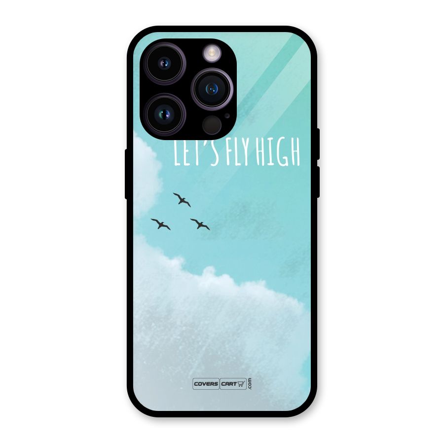 Lets Fly High Glass Back Case for iPhone 14 Pro