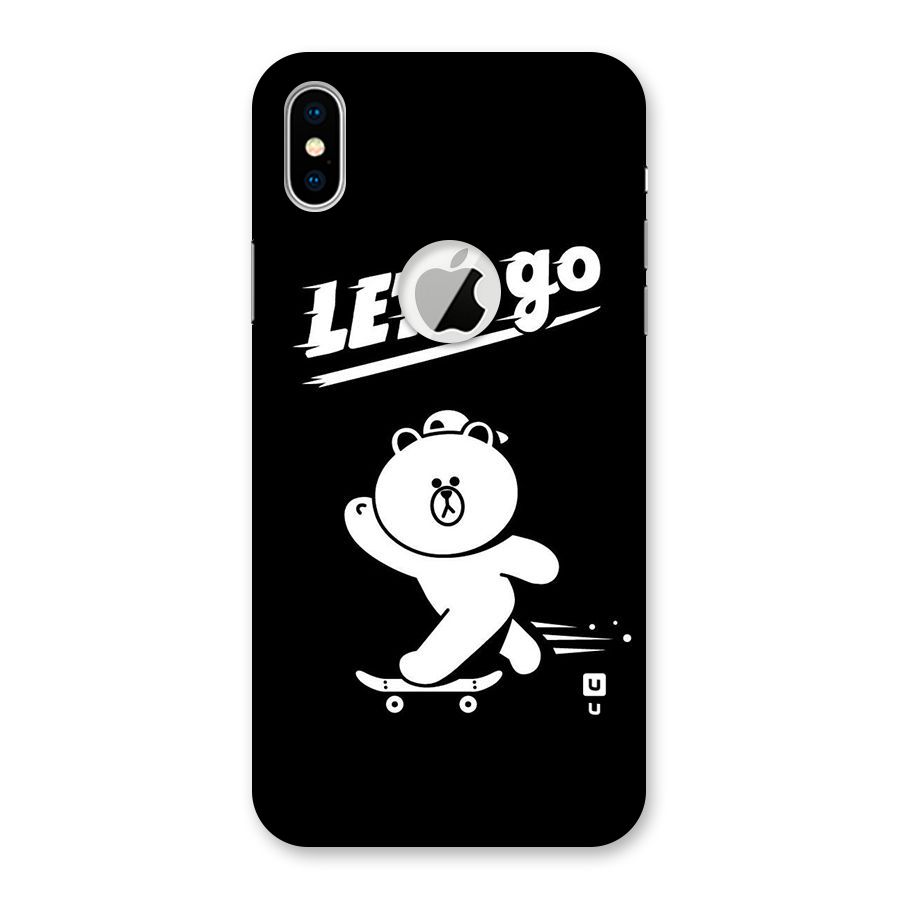 Lets Go Art Back Case for iPhone X Logo Cut