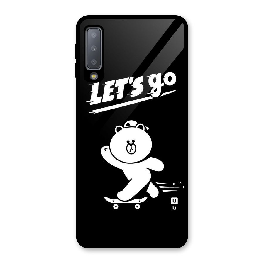 Lets Go Art Glass Back Case for Galaxy A7 (2018)