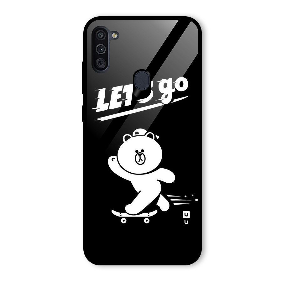 Lets Go Art Glass Back Case for Galaxy M11