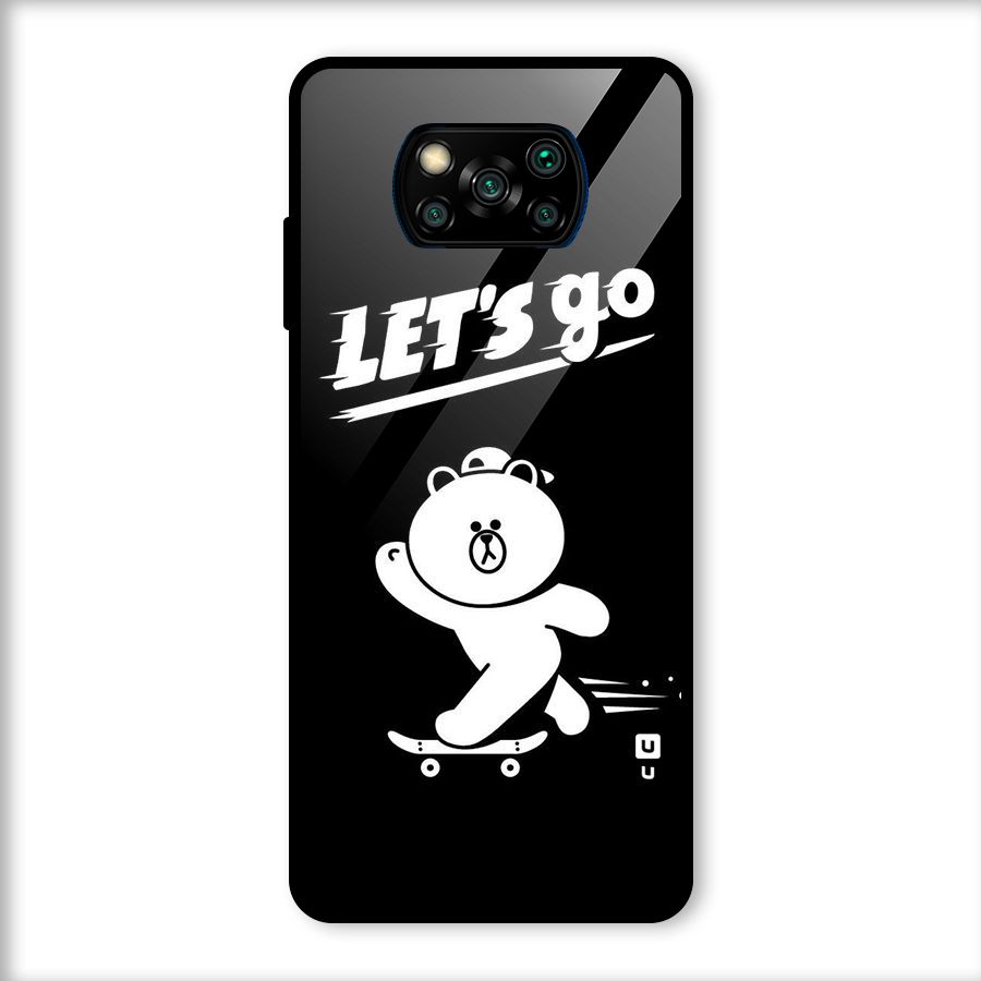Lets Go Art Glass Back Case for Poco X3