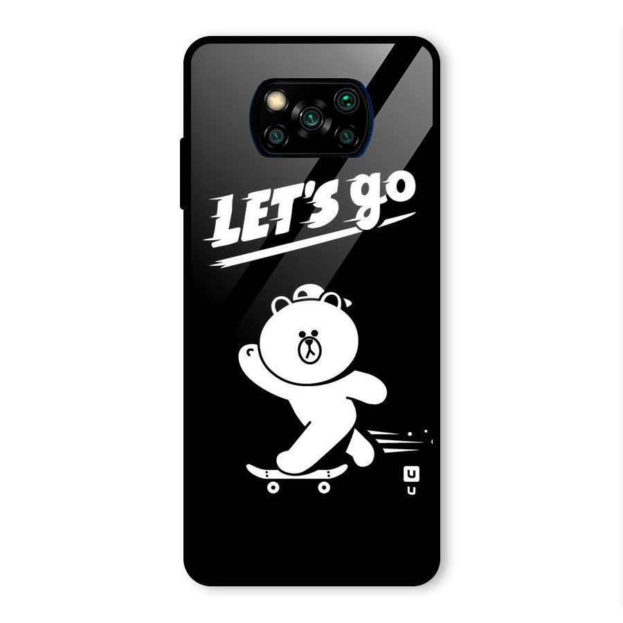 Lets Go Art Glass Back Case for Poco X3 Pro