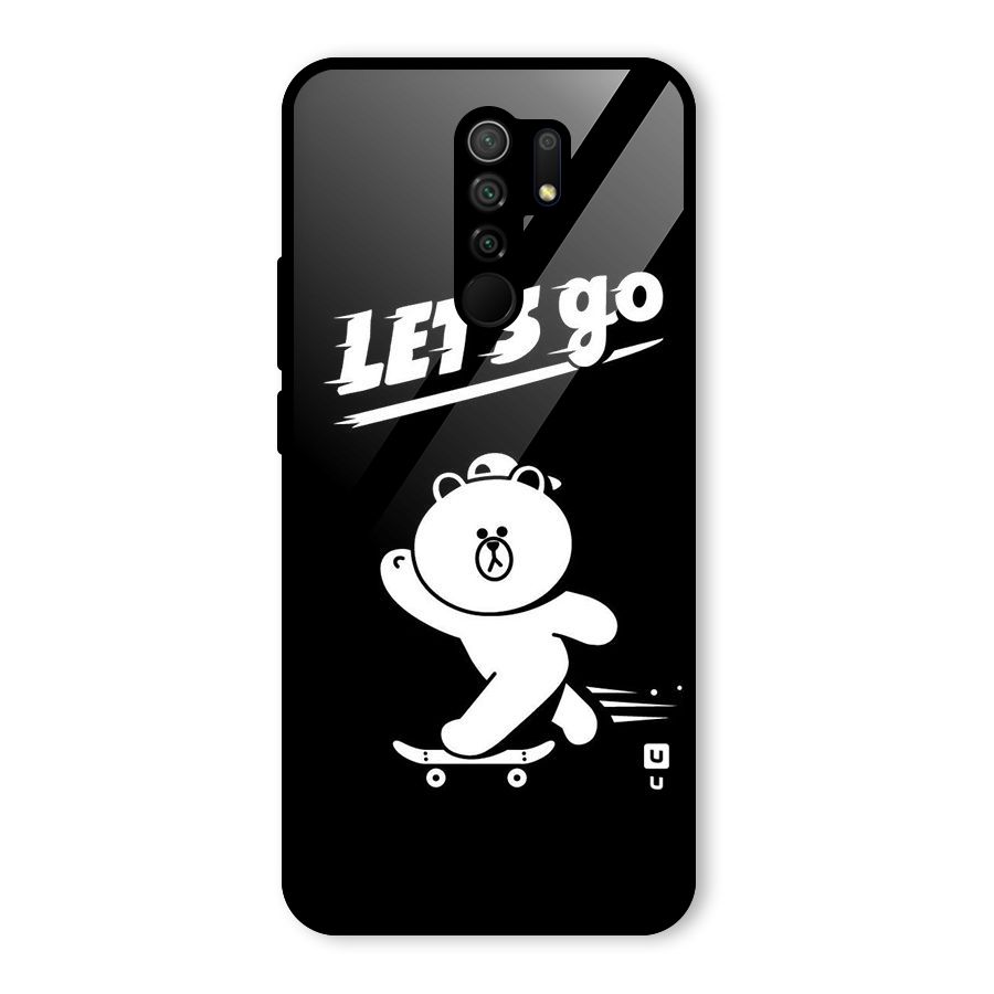 Lets Go Art Glass Back Case for Redmi 9 Prime