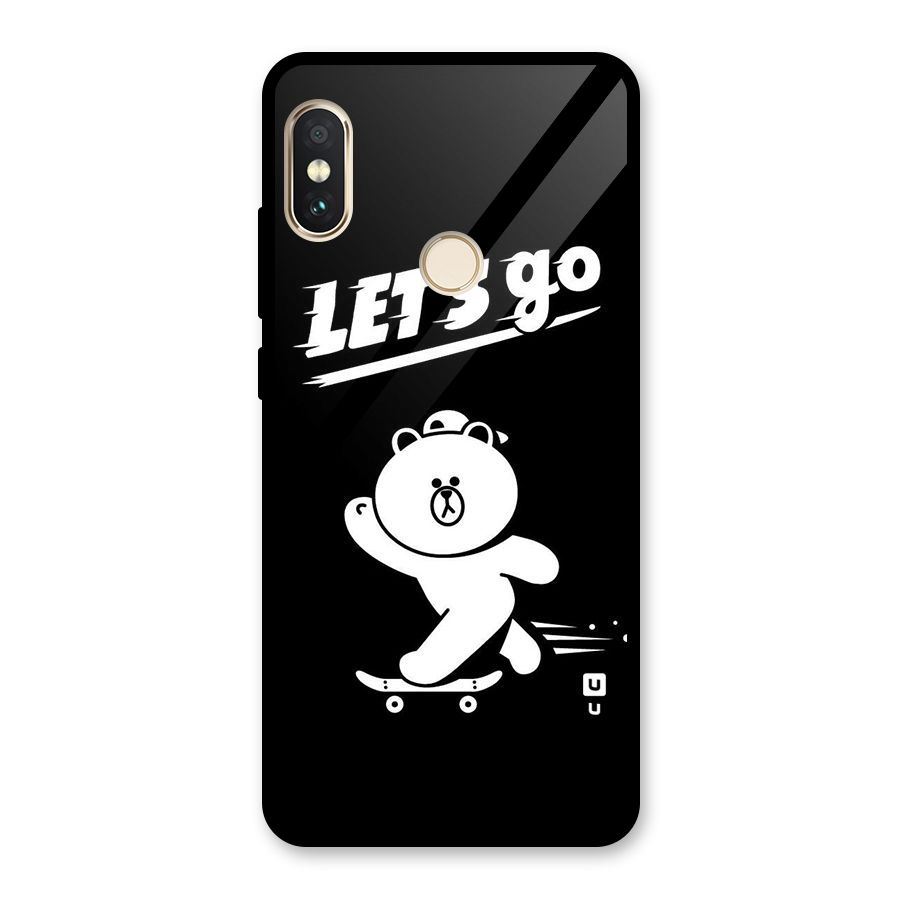 Lets Go Art Glass Back Case for Redmi Note 5 Pro
