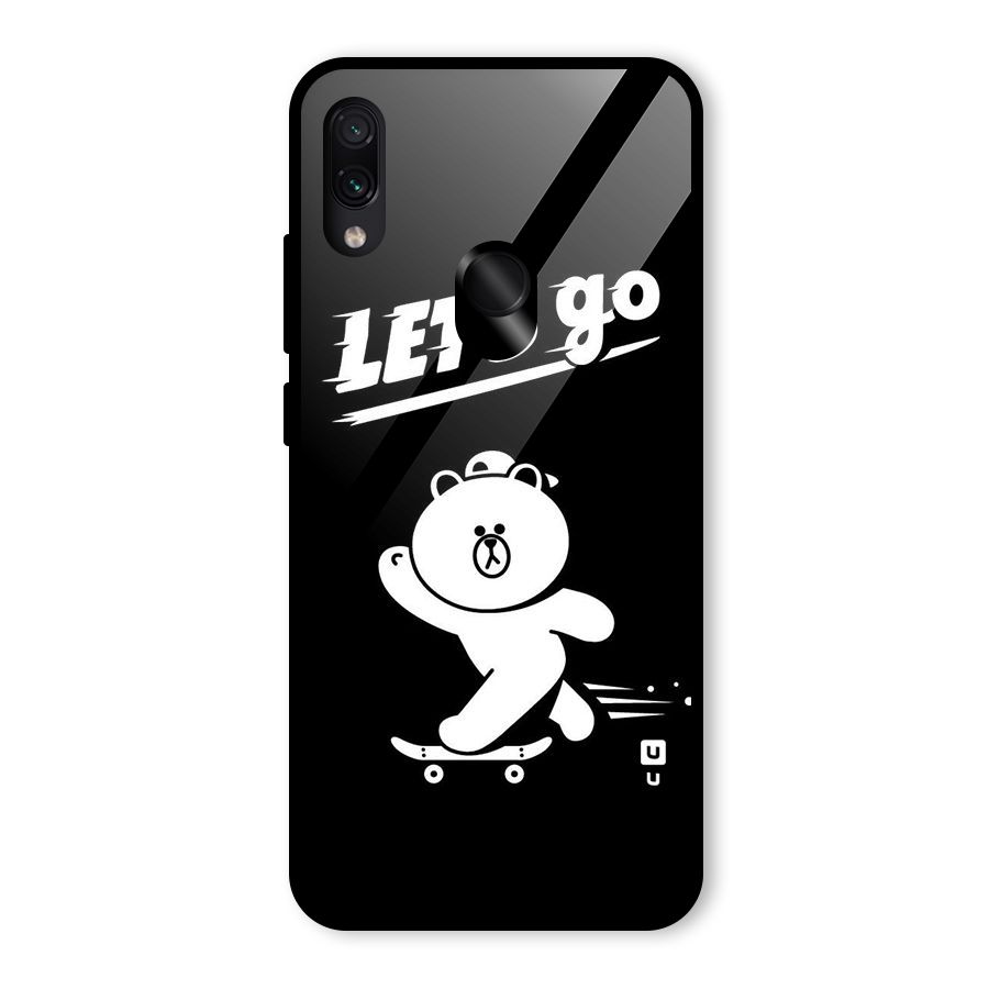 Lets Go Art Glass Back Case for Redmi Note 7 Pro