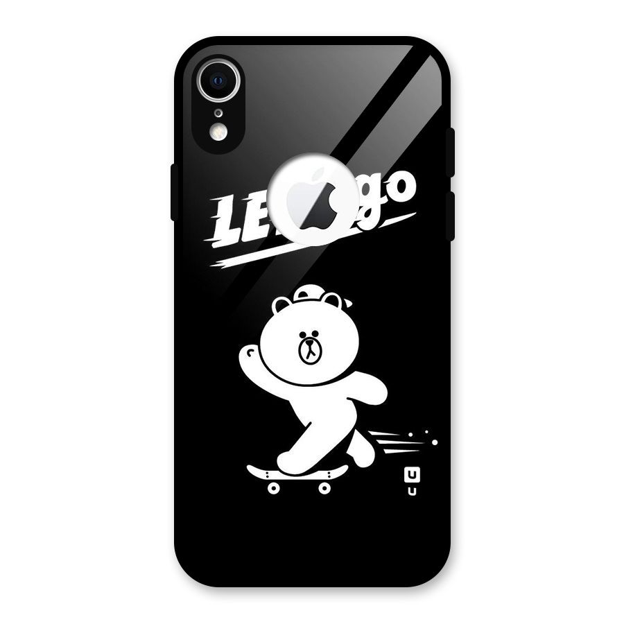 Lets Go Art Glass Back Case for iPhone XR Logo Cut