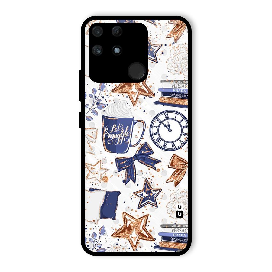Lets Snuggle Glass Back Case for Realme Narzo 50A